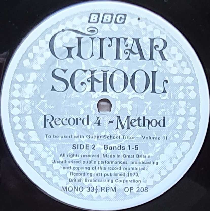 OP 207/208 Guitar school - Record 4 - Method Michael Jessett from the BBC records and Tapes library Label